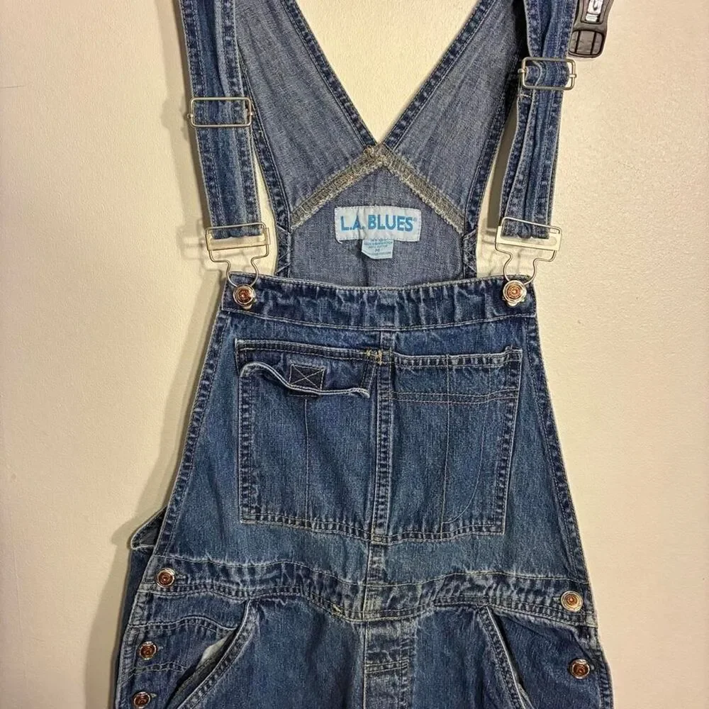 La-blues Men's Blue and Navy Dungarees-overalls